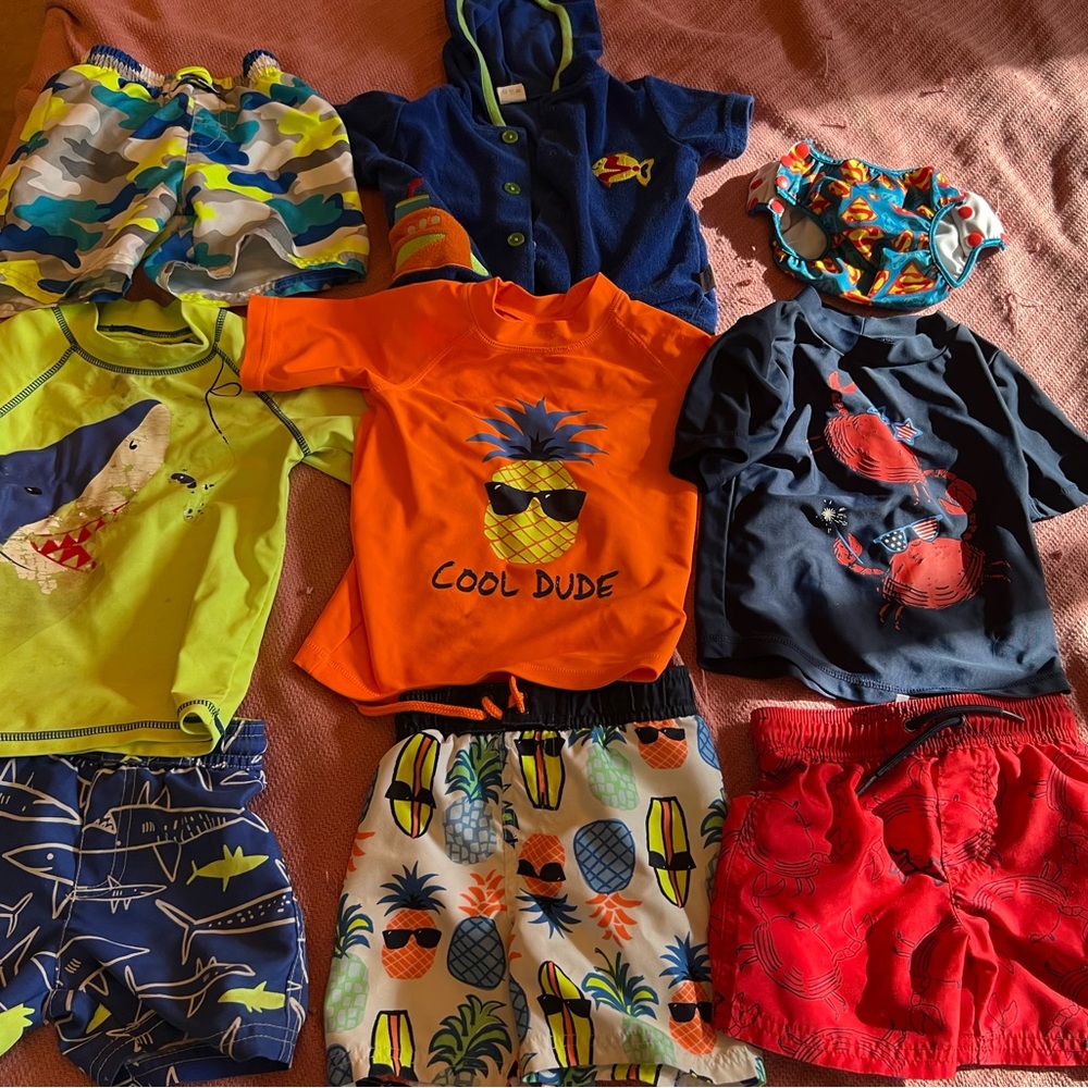 Lot of baby boy swimwear